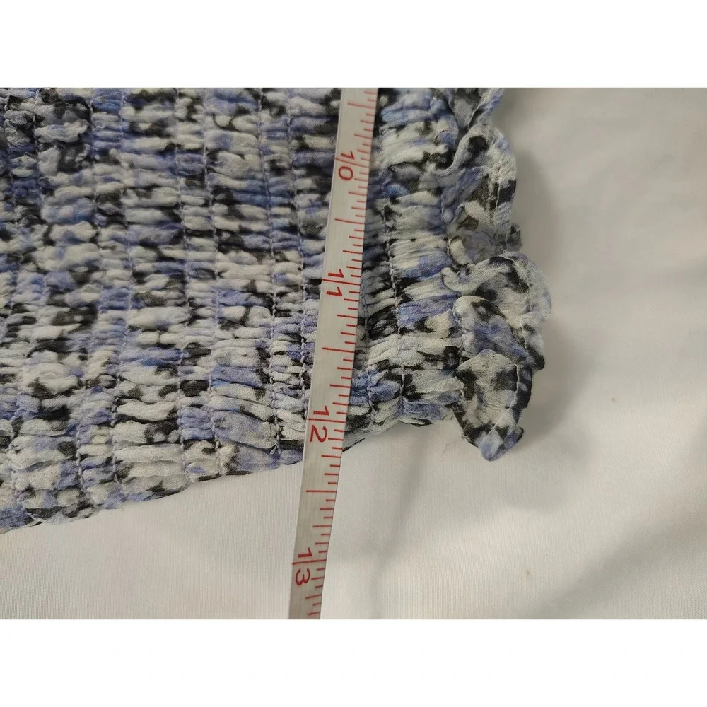 LoveShackFancy Blue Floral Smocked Ruffle Mini Skirt‎ XS New With Tags